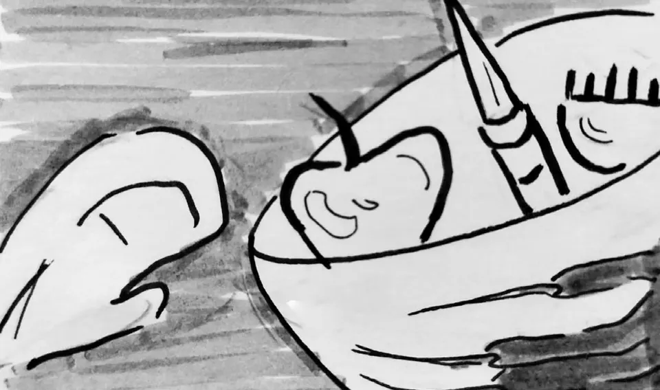 Painel de storyboard a caneta e marcador