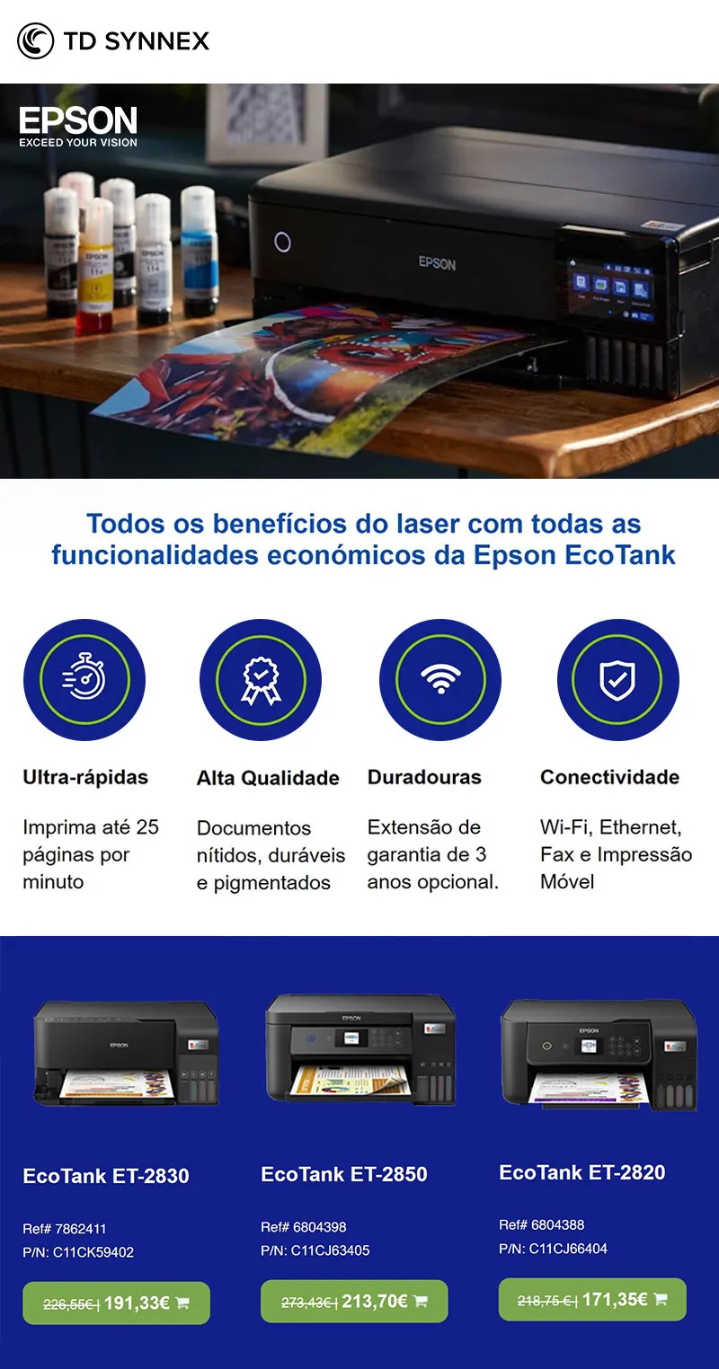 Campanha de e-mail Epson